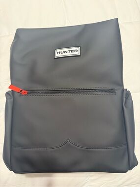 Hunter Black Backpack with Red Zipper Pull